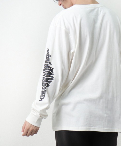 MOUNTAIN SMITH（マウンテンスミス）の「【 MOUNTAIN SMITH / マウンテンスミス 】袖プリント ロングスリーブTシャツ ロンT 長袖ポケットTシャツ ポケT（Tシャツ/カットソー・メンズ・グレー/ブラック/ベージュ/ブラウン/ホワイト・L/XL/M）」の16枚目の写真