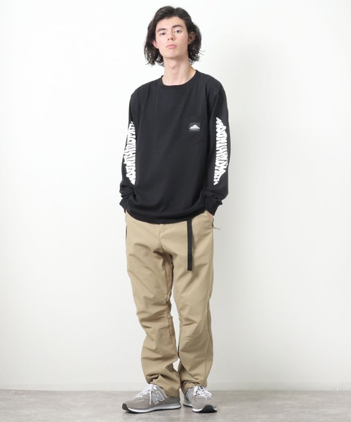 MOUNTAIN SMITH（マウンテンスミス）の「【 MOUNTAIN SMITH / マウンテンスミス 】袖プリント ロングスリーブTシャツ ロンT 長袖ポケットTシャツ ポケT（Tシャツ/カットソー・メンズ・グレー/ブラック/ベージュ/ブラウン/ホワイト・L/XL/M）」の19枚目の写真