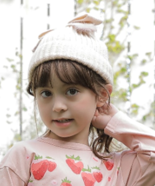 HAKKA KIDS（ハッカキッズ）の「ナイロンシャギーニット帽（ニットキャップ/ビーニー・キッズ・キナリ/ネイビー・M/L）」の9枚目の写真