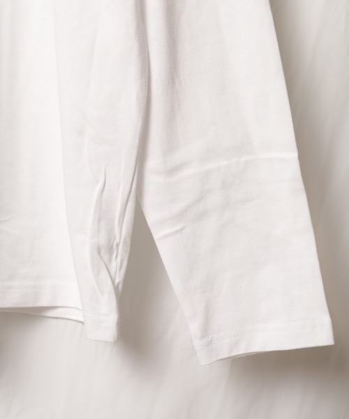 UNIVERSAL OVERALL(ユニバーサルオーバーオール)の「【UNIVERSAL OVERALL】WIDE HEAVY 2P L/S TEE(Tシャツ/カットソー・メンズ・ブラック/ホワイト・MEDIUM/LARGE/X-LARGE/SMALL)」の8枚目の写真