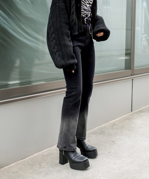 RASVOA(ラスボア)の「【WEB限定】グラデーションパンツ(その他パンツ・レディース・ブラック・M/S)」の5枚目の写真
