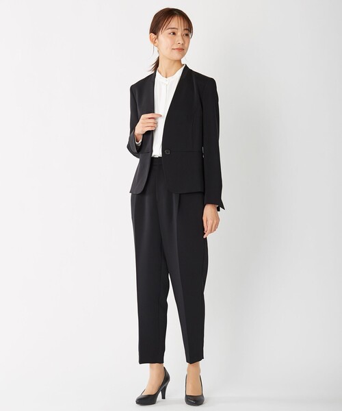 J.PRESS(ジェイプレス)の「【洗える】ヴィーナスダブルクロス テーパード パンツ(その他パンツ・レディース・ブラック系/ネイビー系・13/11/7/9)」の11枚目の写真