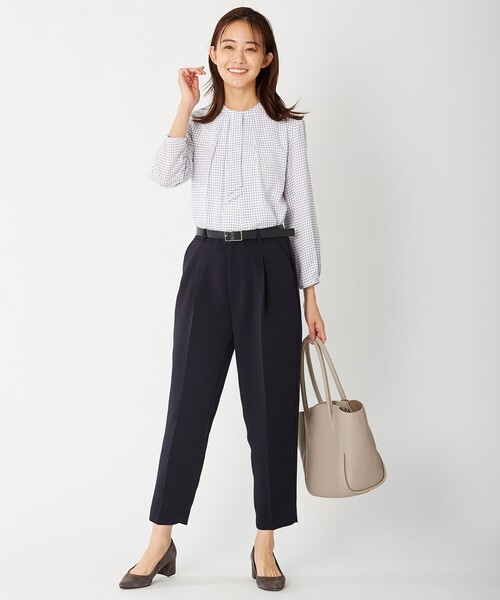 J.PRESS(ジェイプレス)の「【洗える】ヴィーナスダブルクロス テーパード パンツ(その他パンツ・レディース・ブラック系/ネイビー系・13/11/7/9)」の14枚目の写真