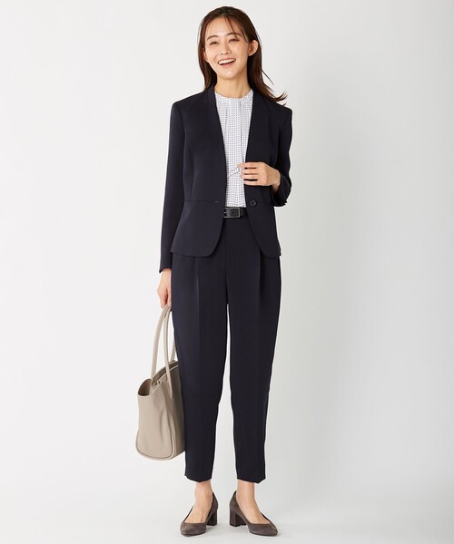 J.PRESS(ジェイプレス)の「【洗える】ヴィーナスダブルクロス テーパード パンツ(その他パンツ・レディース・ブラック系/ネイビー系・13/11/7/9)」の15枚目の写真
