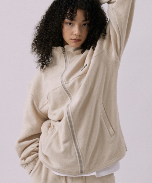 FCMM（エフシーエムエム）の「CLUB FLEECE ZIP-UP JACKET／クラブフリースジップアップジャケット（その他アウター・メンズ・ライトブルー/ミント/ベージュ/ピンク/ブラック/グレイッシュブルー・MEDIUM/LARGE）」の3枚目の写真