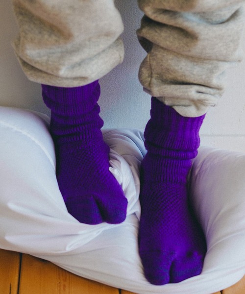 NODAL(ノーダル)の「NODAL / ノーダル 84N LONG SOCKSロングソックスタビソックス(ソックス/靴下・メンズ・ネイビー/イエロー/ホワイト/ブルー/パープル/ピンク/グリーン/ラベンダー/ベージュ/ターメリック/スモークピンク/ライトブルー/ライトイエロー/オレンジ/ブラウン・FREE)」の8枚目の写真