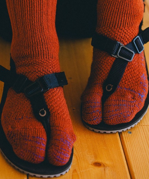 NODAL(ノーダル)の「NODAL / ノーダル 84N LONG SOCKSロングソックスタビソックス(ソックス/靴下・メンズ・ネイビー/イエロー/ホワイト/ブルー/パープル/ピンク/グリーン/ラベンダー/ベージュ/ターメリック/スモークピンク/ライトブルー/ライトイエロー/オレンジ/ブラウン・FREE)」の3枚目の写真