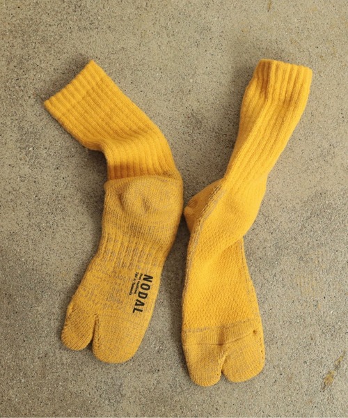 NODAL(ノーダル)の「NODAL / ノーダル 84N LONG SOCKSロングソックスタビソックス(ソックス/靴下・メンズ・ネイビー/イエロー/ホワイト/ブルー/パープル/ピンク/グリーン/ラベンダー/ベージュ/ターメリック/スモークピンク/ライトブルー/ライトイエロー/オレンジ/ブラウン・FREE)」の10枚目の写真