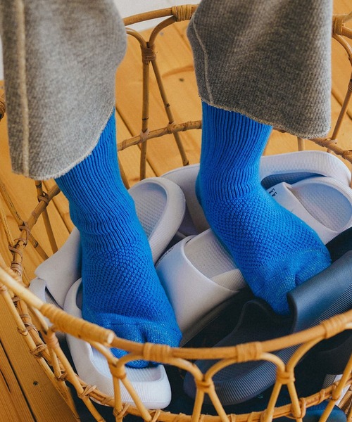 NODAL(ノーダル)の「NODAL / ノーダル 84N LONG SOCKSロングソックスタビソックス(ソックス/靴下・メンズ・ネイビー/イエロー/ホワイト/ブルー/パープル/ピンク/グリーン/ラベンダー/ベージュ/ターメリック/スモークピンク/ライトブルー/ライトイエロー/オレンジ/ブラウン・FREE)」の6枚目の写真