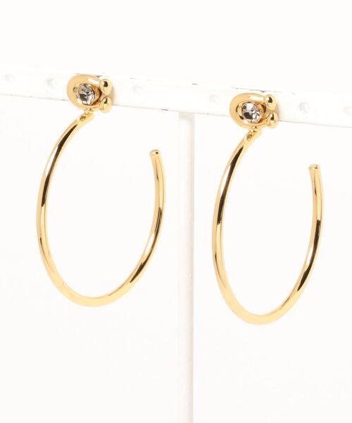 COACH（コーチ）の「シグネチャー フープ ピアス（ピアス（両耳用）・レディース・ゴールド系その他・ﾌﾘ-）」の3枚目の写真