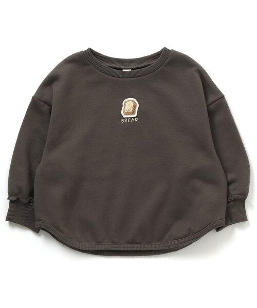 apres les cours（アプレレクール）の「WEB限定 サガラ刺繍トレーナー（スウェット・キッズ・サックスブルー/アイボリー/ブラウン/ベージュ/チャコール/ミント・110/90/100/80/120/130）」の2枚目の写真