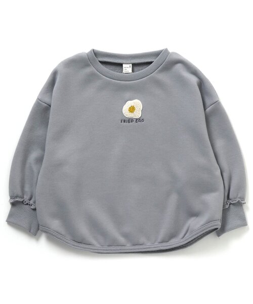 apres les cours（アプレレクール）の「WEB限定 サガラ刺繍トレーナー（スウェット・キッズ・サックスブルー/アイボリー/ブラウン/ベージュ/チャコール/ミント・110/90/100/80/120/130）」の12枚目の写真