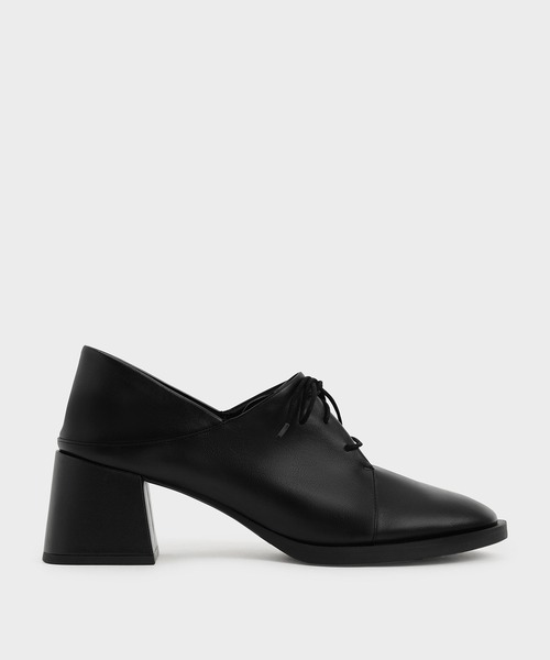 CHARLES & KEITH(チャールズ & キース)の「ステップバック オックスフォードパンプス / Step-Back Oxford Pumps(ドレスシューズ・レディース・ブラック/オフホワイト/マルチ・22.5cm/23cm/23.5cm/24.5cm/25cm/25.5cm/22cm)」の2枚目の写真
