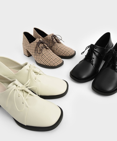 CHARLES & KEITH(チャールズ & キース)の「ステップバック オックスフォードパンプス / Step-Back Oxford Pumps(ドレスシューズ・レディース・ブラック/オフホワイト/マルチ・22.5cm/23cm/23.5cm/24.5cm/25cm/25.5cm/22cm)」の15枚目の写真