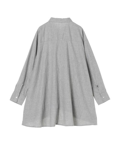 Green　Parks（グリーンパークス）の「フィッシュテールシャツチュニック＊（シャツ/ブラウス・レディース・ライトグレー/ベージュ・FREE）」の4枚目の写真