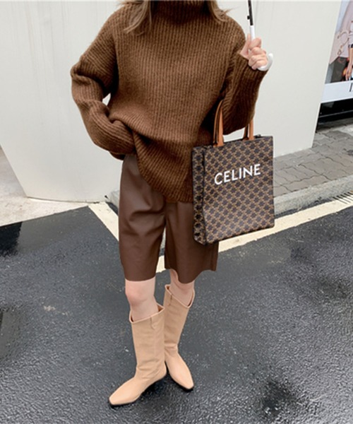 me+em select(ミームセレクト)の「※※【 4SIZE 】フェイクレザーコードハーフパンツ(その他パンツ・レディース・ブラック/ブラウン・SMALL/MEDIUM/LARGE/X-LARGE)」の6枚目の写真