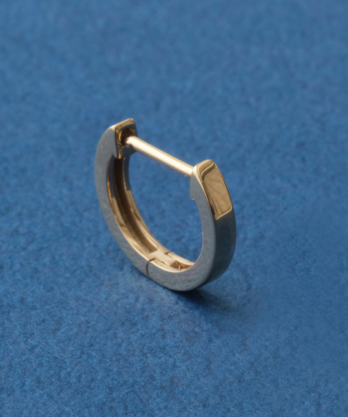 K10】ストレートフープピアス/片耳/ ユニセックス（ピアス（片耳