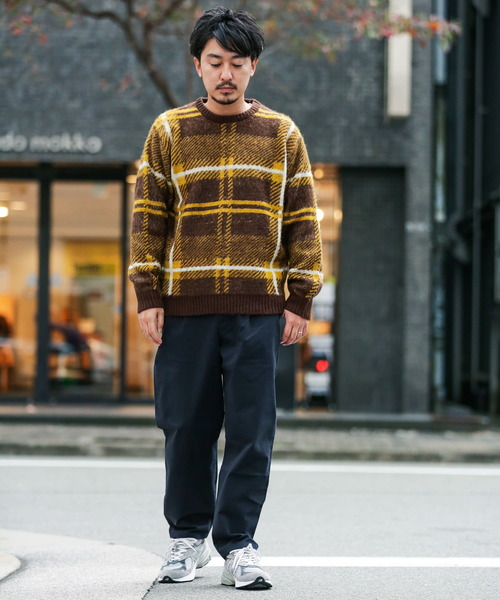 URBAN RESEARCH Sonny Label（アーバンリサーチサニーレーベル）の「チェックジャガードニットプルオーバー（ニット/セーター・メンズ・ブラウン系その他/ホワイト系その他/グレー系その他・MEDIUM/LARGE）」の5枚目の写真