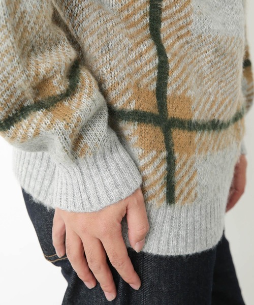 URBAN RESEARCH Sonny Label（アーバンリサーチサニーレーベル）の「チェックジャガードニットプルオーバー（ニット/セーター・メンズ・ブラウン系その他/ホワイト系その他/グレー系その他・MEDIUM/LARGE）」の12枚目の写真