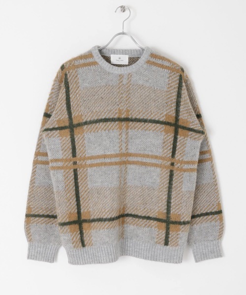 URBAN RESEARCH Sonny Label（アーバンリサーチサニーレーベル）の「チェックジャガードニットプルオーバー（ニット/セーター・メンズ・ブラウン系その他/ホワイト系その他/グレー系その他・MEDIUM/LARGE）」の13枚目の写真