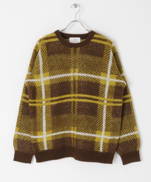 URBAN RESEARCH Sonny Label（アーバンリサーチサニーレーベル）の「チェックジャガードニットプルオーバー（ニット/セーター・メンズ・ブラウン系その他/ホワイト系その他/グレー系その他・MEDIUM/LARGE）」の14枚目の写真