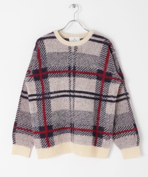 URBAN RESEARCH Sonny Label（アーバンリサーチサニーレーベル）の「チェックジャガードニットプルオーバー（ニット/セーター・メンズ・ブラウン系その他/ホワイト系その他/グレー系その他・MEDIUM/LARGE）」の15枚目の写真