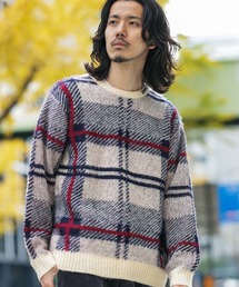 URBAN RESEARCH Sonny Label | チェックジャガードニットプルオーバー(ニット/セーター)