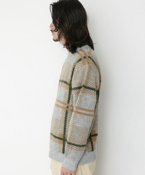 URBAN RESEARCH Sonny Label（アーバンリサーチサニーレーベル）の「チェックジャガードニットプルオーバー（ニット/セーター・メンズ・ブラウン系その他/ホワイト系その他/グレー系その他・MEDIUM/LARGE）」の19枚目の写真