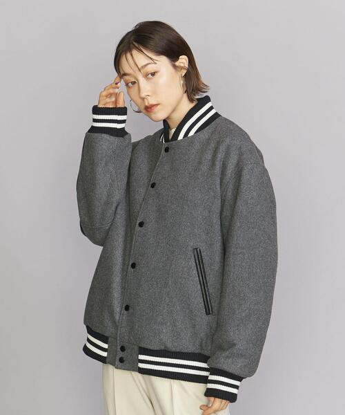 BEAUTY&YOUTH UNITED ARROWS（ビューティーアンドユースユナイテッドアローズ）の「【WEB限定】by アワード ジャケット（スタジャン・レディース・ブラック/グレー・FREE）」の7枚目の写真