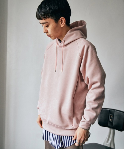 EDIFICE(エディフィス)の「スウェードタッチダンボールパーカー(パーカー・メンズ・ブラック/グレー/ベージュ/ピンク/タン/サックスブルー・LARGE/MEDIUM/SMALL)」の6枚目の写真