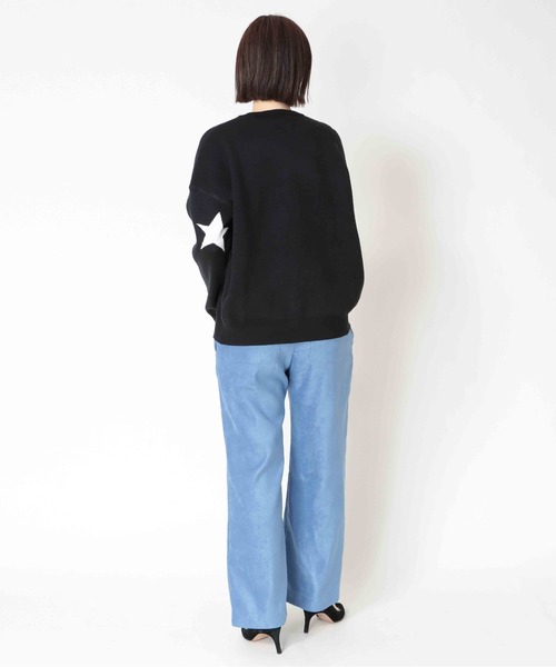 Jines（ジネス）の「STAR柄クルーネックプルオーバーニット（ニット/セーター・レディース・ブラック/グレー/ネイビー・38）」の16枚目の写真