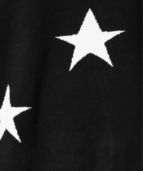Jines（ジネス）の「STAR柄クルーネックプルオーバーニット（ニット/セーター・レディース・ブラック/グレー/ネイビー・38）」の6枚目の写真