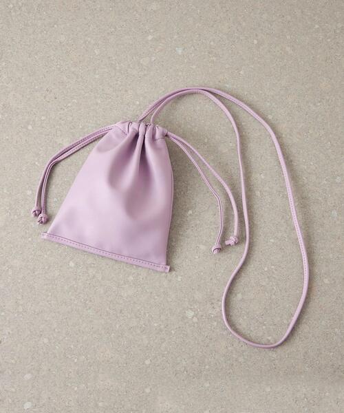 CITEN（シテン）の「＜CITEN（シテン）＞ソフトミニ巾着 ショルダーバッグ（ショルダーバッグ・レディース・ブラック/オフホワイト/ライラック・FREE）」の3枚目の写真