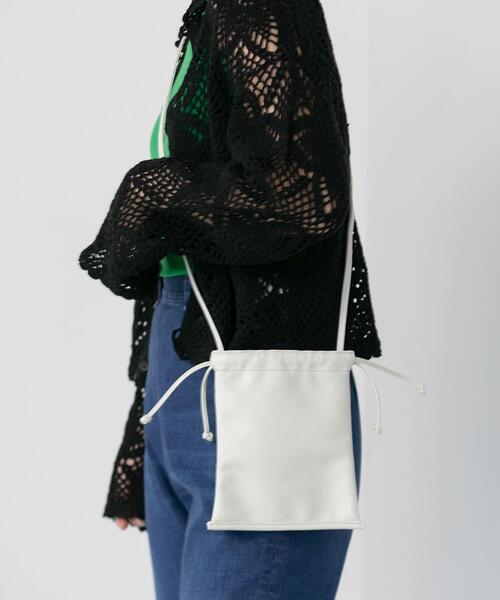 CITEN（シテン）の「＜CITEN（シテン）＞ソフトミニ巾着 ショルダーバッグ（ショルダーバッグ・レディース・ブラック/オフホワイト/ライラック・FREE）」の4枚目の写真