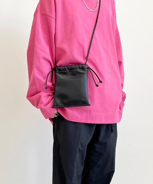 CITEN（シテン）の「＜CITEN（シテン）＞ソフトミニ巾着 ショルダーバッグ（ショルダーバッグ・レディース・ブラック/オフホワイト/ライラック・FREE）」の12枚目の写真