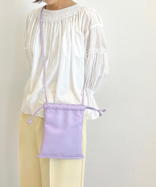 CITEN（シテン）の「＜CITEN（シテン）＞ソフトミニ巾着 ショルダーバッグ（ショルダーバッグ・レディース・ブラック/オフホワイト/ライラック・FREE）」の14枚目の写真