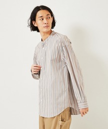 EDIFICE | THOMAS MASON オーバーサイズ バンドカラー シャツ(シャツ/ブラウス)