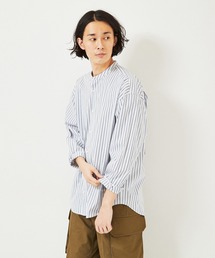 EDIFICE | THOMAS MASON オーバーサイズ バンドカラー シャツ(シャツ/ブラウス)