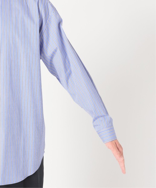 EDIFICE（エディフィス）の「THOMAS MASON オーバーサイズ バンドカラー シャツ（シャツ/ブラウス・メンズ・ブルー系その他/ブラウン系その他/ブルー/ホワイト/ブルー系その他2・LARGE/MEDIUM）」の19枚目の写真