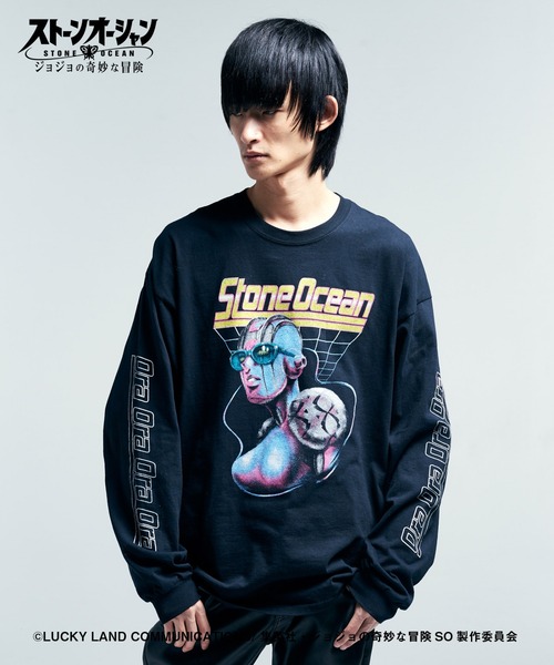 グラム　ジョジョ　Tシャツ ジョジョの奇妙な冒険xglamb(グラム) Star Platinum T-shirts II