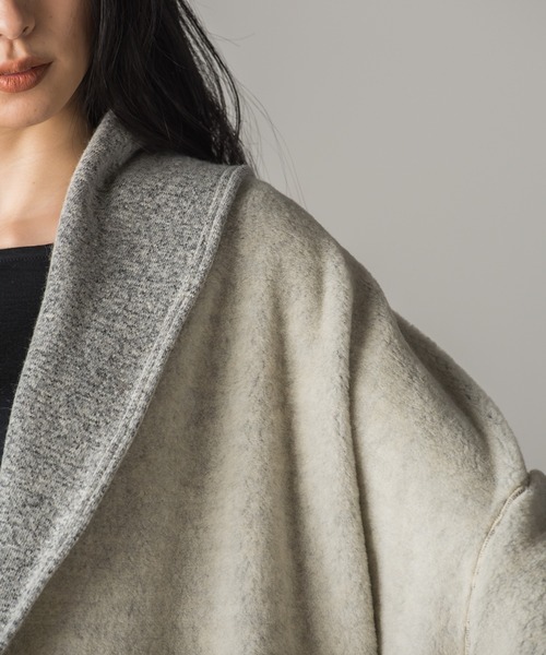 ketty cherie(ケティシェリー)の「たっぷり着まわせるリバーシブル仕様 ボアガウンコート ≪手洗い可能≫(その他アウター・レディース・ブラウン/オフホワイト・M)」の5枚目の写真