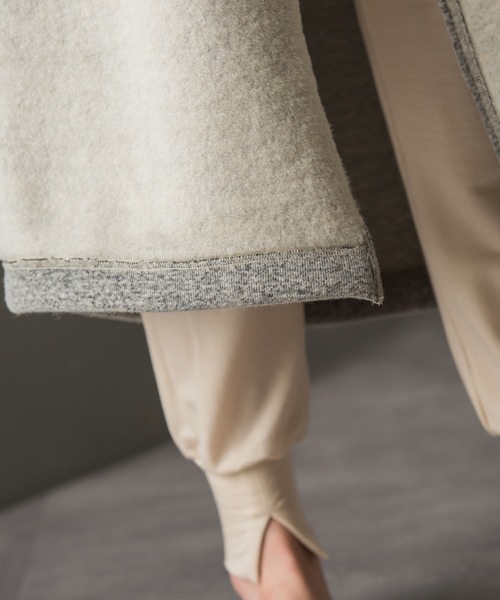 ketty cherie(ケティシェリー)の「たっぷり着まわせるリバーシブル仕様 ボアガウンコート ≪手洗い可能≫(その他アウター・レディース・ブラウン/オフホワイト・M)」の7枚目の写真