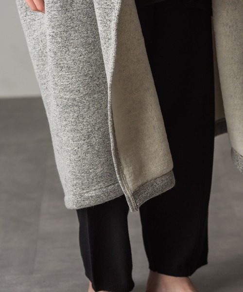 ketty cherie(ケティシェリー)の「たっぷり着まわせるリバーシブル仕様 ボアガウンコート ≪手洗い可能≫(その他アウター・レディース・ブラウン/オフホワイト・M)」の10枚目の写真