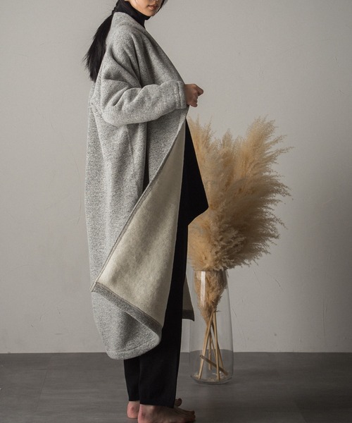 ketty cherie(ケティシェリー)の「たっぷり着まわせるリバーシブル仕様 ボアガウンコート ≪手洗い可能≫(その他アウター・レディース・ブラウン/オフホワイト・M)」の12枚目の写真