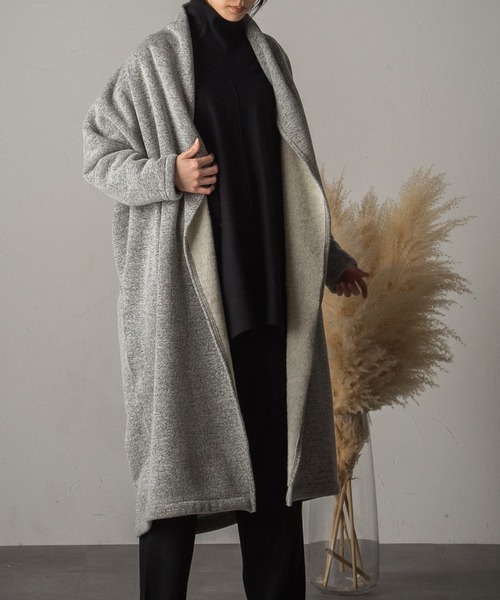 ketty cherie(ケティシェリー)の「たっぷり着まわせるリバーシブル仕様 ボアガウンコート ≪手洗い可能≫(その他アウター・レディース・ブラウン/オフホワイト・M)」の20枚目の写真