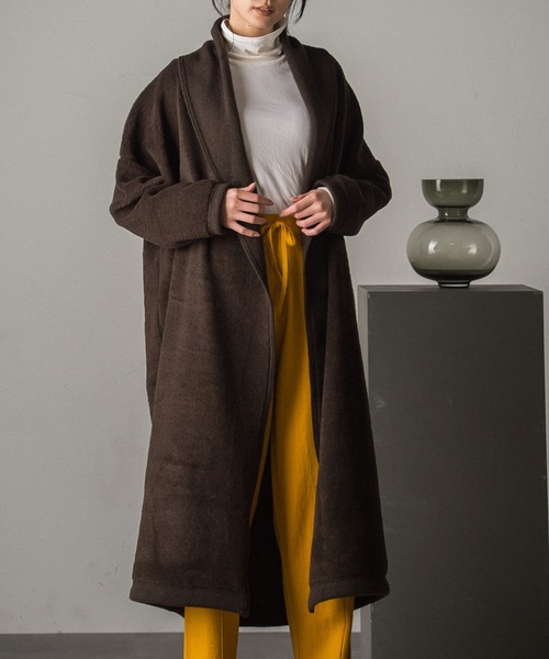 ketty cherie(ケティシェリー)の「たっぷり着まわせるリバーシブル仕様 ボアガウンコート ≪手洗い可能≫(その他アウター・レディース・ブラウン/オフホワイト・M)」の21枚目の写真