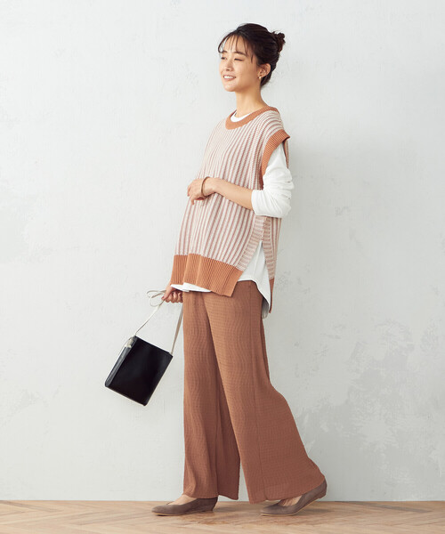 COMME CA ISM（コムサイズム）の「イージー ワイドパンツ（その他パンツ・レディース・ブラック/ブラウン/ベージュ・SMALL/MEDIUM/LARGE）」の18枚目の写真