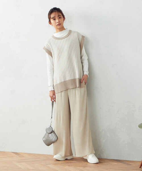 COMME CA ISM（コムサイズム）の「イージー ワイドパンツ（その他パンツ・レディース・ブラック/ブラウン/ベージュ・SMALL/MEDIUM/LARGE）」の21枚目の写真