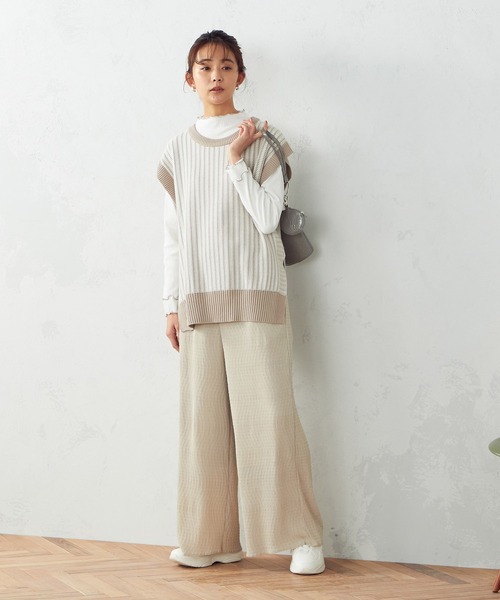 COMME CA ISM（コムサイズム）の「イージー ワイドパンツ（その他パンツ・レディース・ブラック/ブラウン/ベージュ・SMALL/MEDIUM/LARGE）」の7枚目の写真