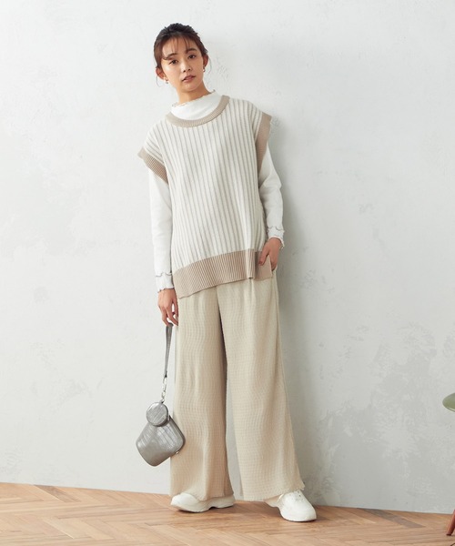 COMME CA ISM（コムサイズム）の「イージー ワイドパンツ（その他パンツ・レディース・ブラック/ブラウン/ベージュ・SMALL/MEDIUM/LARGE）」の8枚目の写真